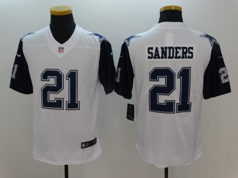Men's Dallas Cowboys Deion Sanders White Game Jersey