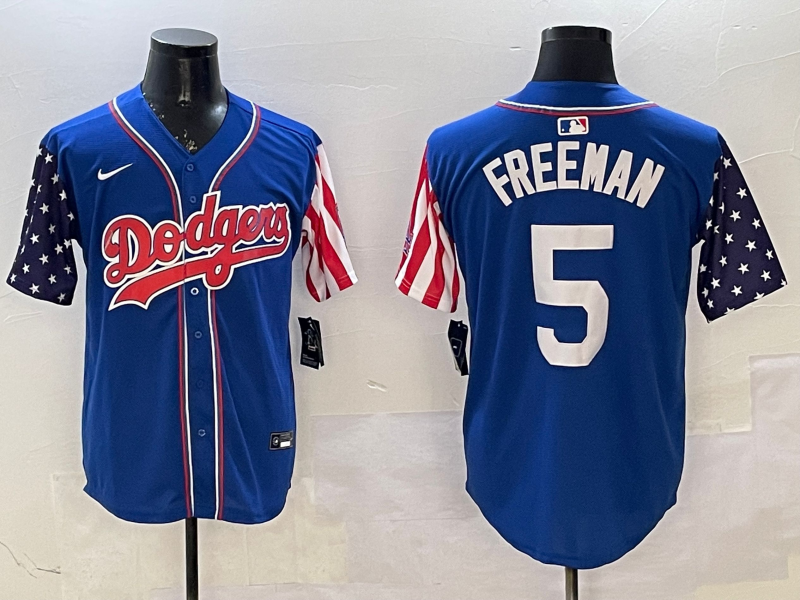Men's Los Angeles Dodgers Freddie Freeman Royal Replica Player Jersey