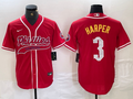 Men's Philadelphia Phillies Bryce Harper Red Player Jersey Joint Edition
