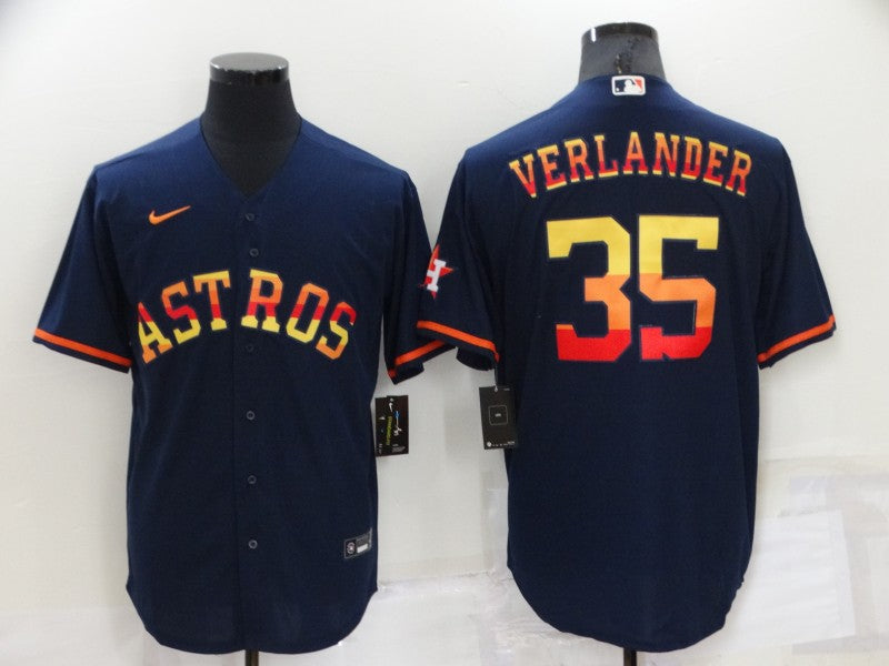 Men's Houston Astros Justin Verlander Navy Replica Player Jersey