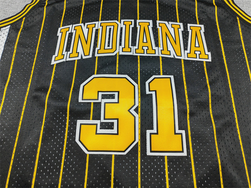 Men's Indiana Pacers Reggie Miller Black Swingman Player Jersey