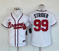 Men's Atlanta Braves Spencer Strider White Replica Player Jersey