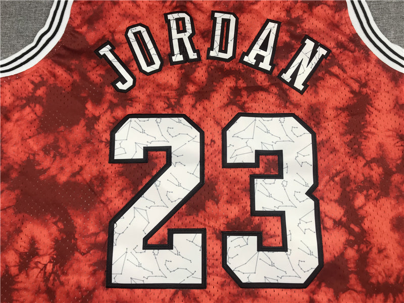 Men's Chicago Bulls Michael Jordan Red Galaxy Swingman Jersey