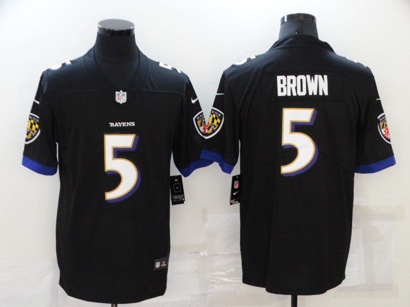 Men's Baltimore Ravens Marquise Brown Black Game Jersey
