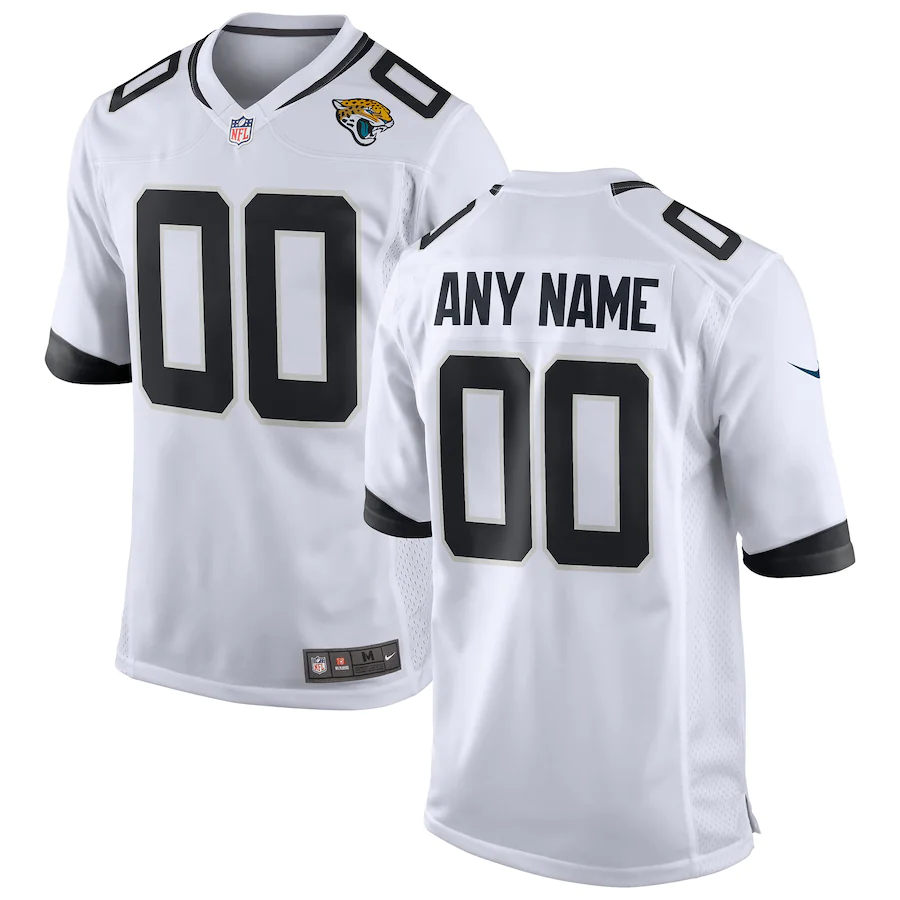 Men's Jacksonville Jaguars White Custom Game Jersey