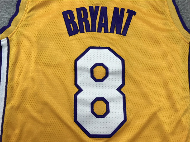 Men's Los Angeles Lakers Kobe Bryant Yellow Swingman Player Jersey