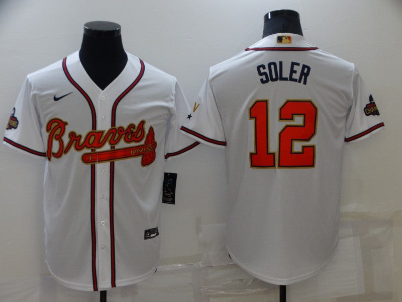 Men's Atlanta Braves Jorge Soler White Replica Jersey