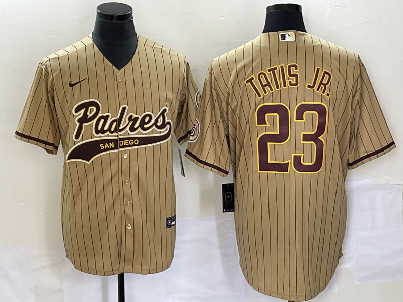 Men's San Diego Padres Fernando Tatis Jr. Tan Replica Player Jersey Joint Edition