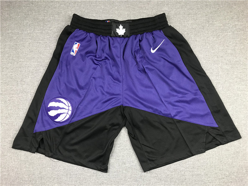 Men's Toronto Raptors Black/Purple Basketball Shorts 2021 New Style