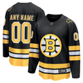 Men's Boston Bruins Fanatics Black Home Breakaway Custom Jersey