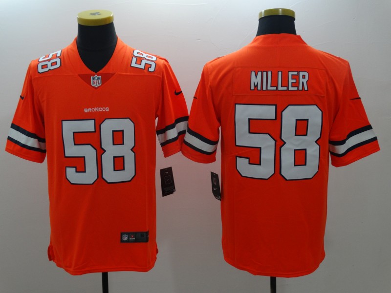 Men's Denver Broncos Von Miller Orange Game Player Jersey