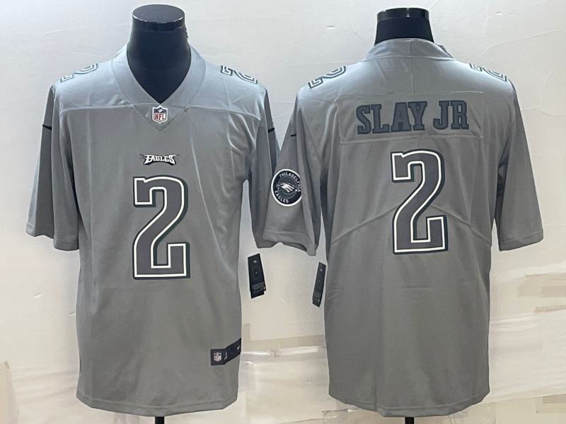Men's Philadelphia Eagles Darius Slay Jr. Gray Atmosphere Fashion Game Jersey