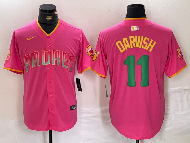 Men's San Diego Padres Yu Darvish Pink Replica Player Jersey