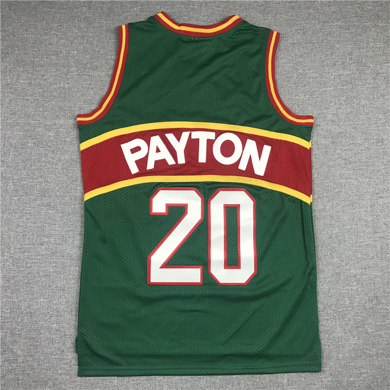 Men's Seattle Supersonics Gary Payton Green Throwback Swingman Jersey