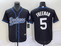 Men's Los Angeles Dodgers Freddie Freeman Black Player Jersey Joint Edition