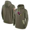 Men's Arizona Cardinals Olive 2022 Salute to Service Therma Performance Pullover Hoodie