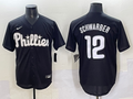 Men's Philadelphia Phillies Kyle Schwarber Black Lights Out Replica Jersey