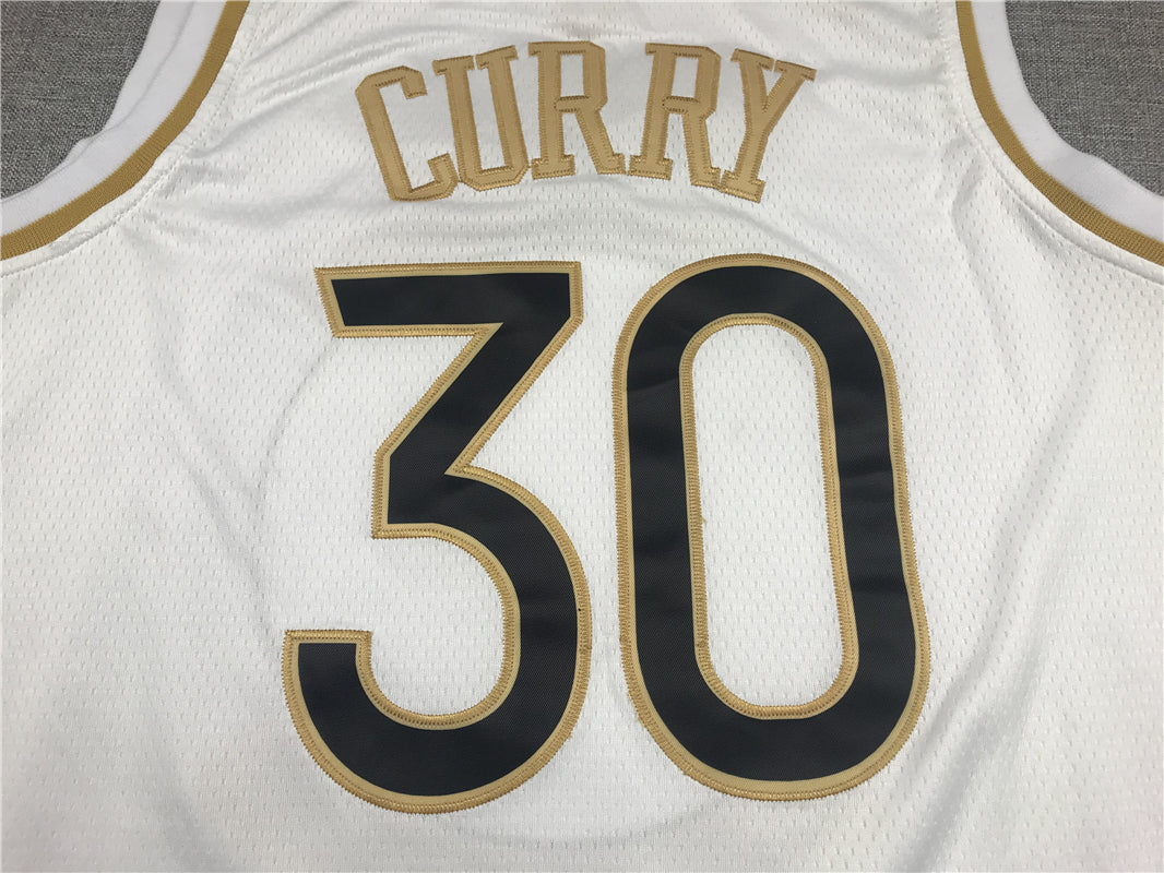 Men's Golden State Warriors Stephen Curry White Swingman Jersey