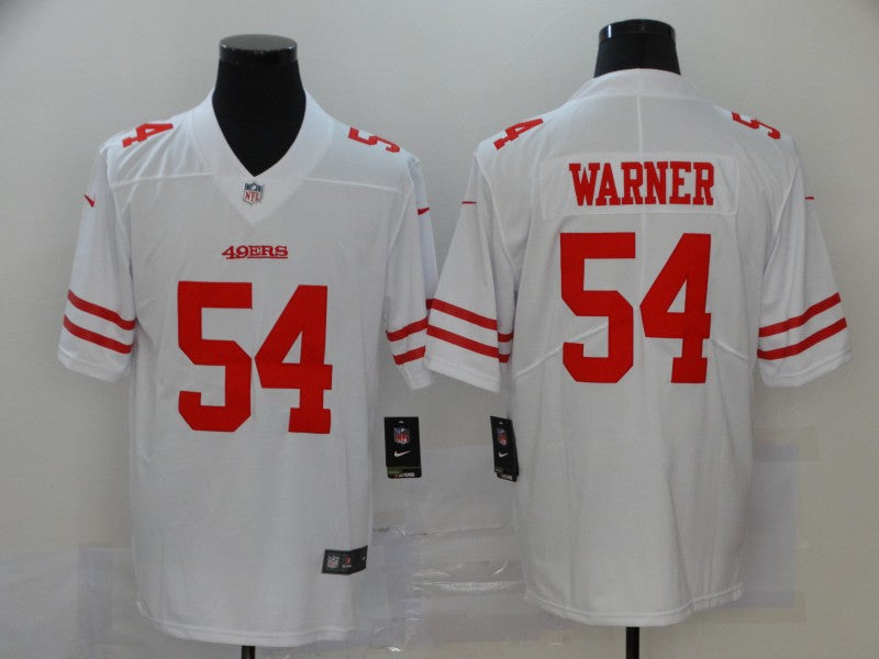 Men's San Francisco 49ers Fred Warner White Game Jersey