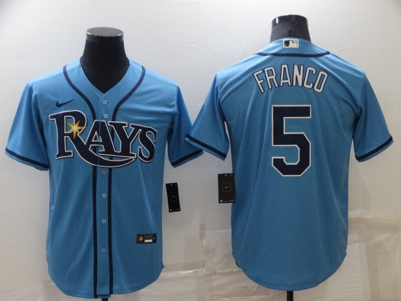 Men's Tampa Bay Rays Wander Franco Blue Replica Baseball Jersey