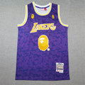 Men's Los Angeles Lakers BAPE Purple 1996/97 Hardwood Classics Swingman Jersey