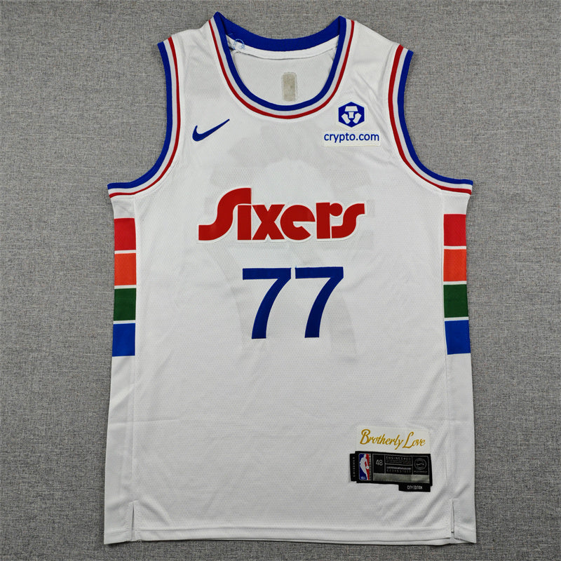 Men's Philadelphia 76ers V. J. Edgecombe White 2024/25 Swingman Player Jersey - City Edition