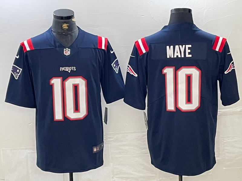 Men's New England Patriots Drake Maye Navy Player Game Jersey