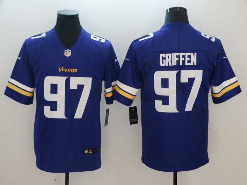 Men's Minnesota Vikings Everson Griffin Purple Game Jersey