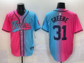 Men's Detroit Tigers Riley Greene Pink/Blue Player Jersey