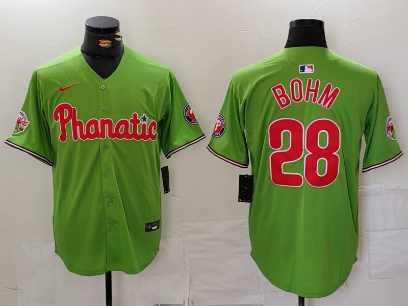 Men's Philadelphia Phillies Alec Bohm Green Limited Player Jersey