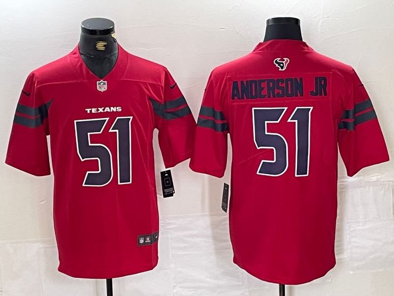 Men's Houston Texans Will Anderson Jr. Red Alternate Game Jersey