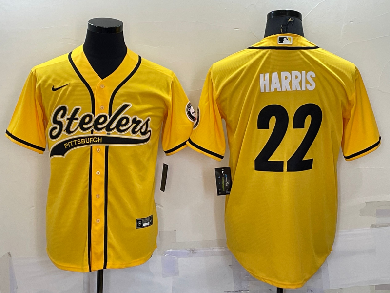 Men's Pittsburgh Steelers Najee Harris Yellow Game Jersey