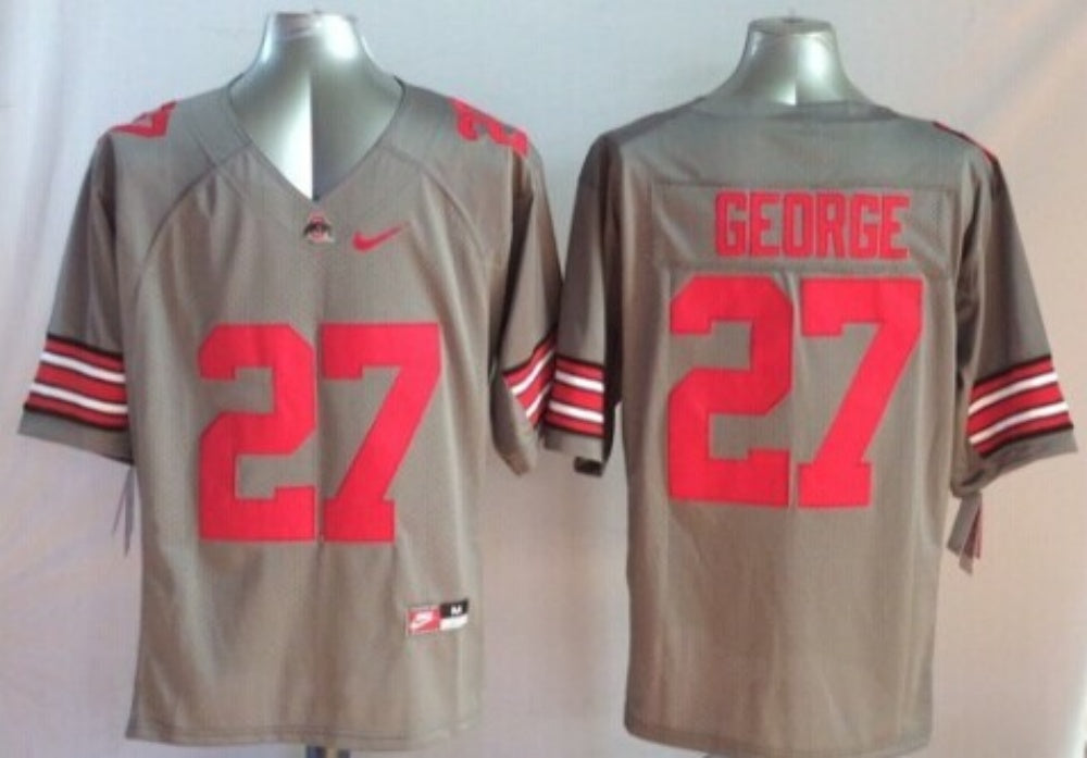 Men's Ohio State Buckeyes Eddie George Gray Player Game Jersey