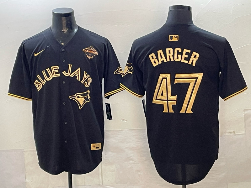 Men's Toronto Blue Jays Addison Barger Black Player Jersey