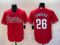 Men's Philadelphia Phillies Michael Saunders Red Replica Player Jersey