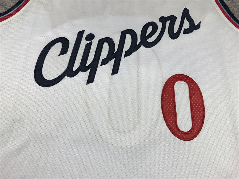 Men's LA Clippers Russell Westbrook White Swingman Jersey