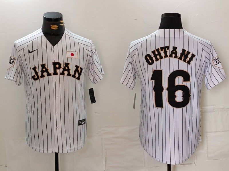 Men's 2023 World Baseball Classic Shohei Ohtani Japan White Player Jersey