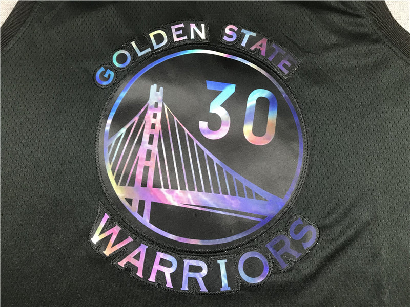 Men's Golden State Warriors Stephen Curry NBA Black Fast Break Replica Jersey