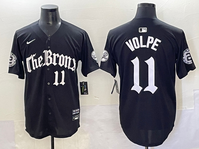 Men's New York Yankees Anthony Volpe Black Alternate Limited Player Jersey