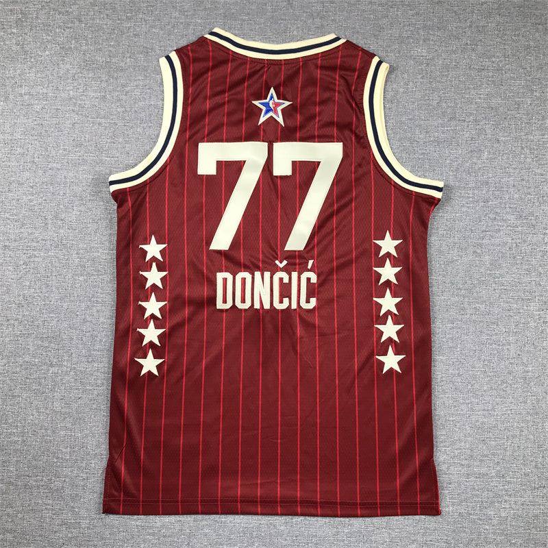 Men's Dallas Mavericks Luka Doncic Red 2024 NBA All-Star Game Swingman Jersey