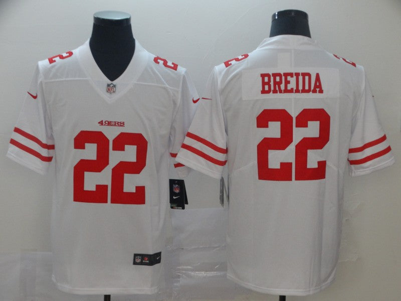Men's San Francisco 49ers Matt Breida White Game Jersey