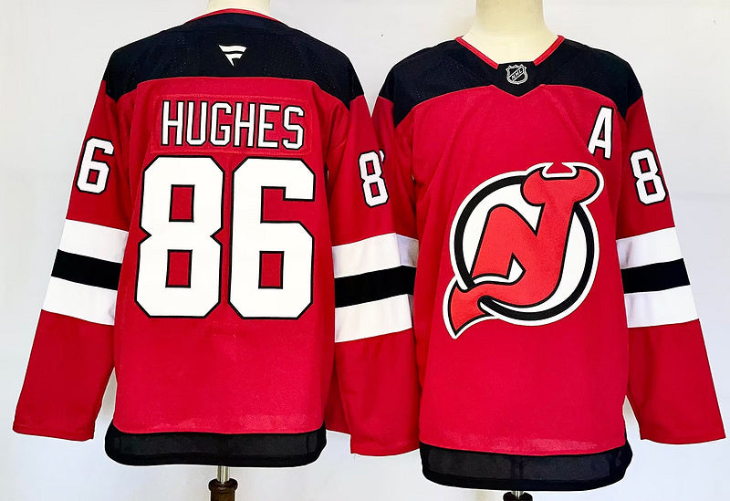 Men's New Jersey Devils Jack Hughes Fanatics Red Breakaway Player Jersey