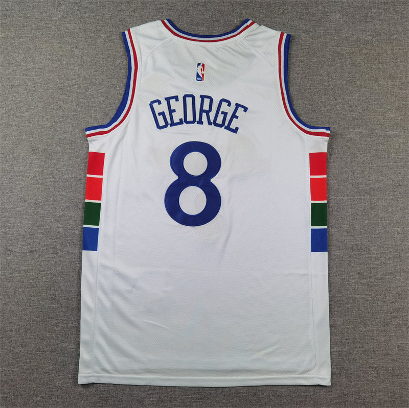 Men's Philadelphia 76ers Paul George White 2024/25 Swingman Player Jersey - City Edition
