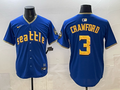Men's Seattle Mariners JP Crawford Royal 2023 City Connect Replica Jersey