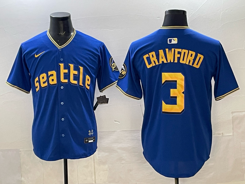 Men's Seattle Mariners JP Crawford Royal 2023 City Connect Replica Jersey