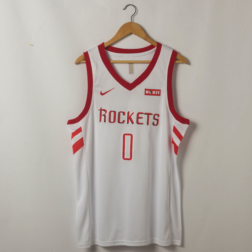 Men's Houston Rockets Russell Westbrook NBA White Classics Swingman Player Jersey