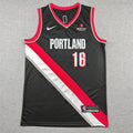 Men's Portland Trail Blazers Yang Hansen Black Swingman Player Jersey - Icon Edition