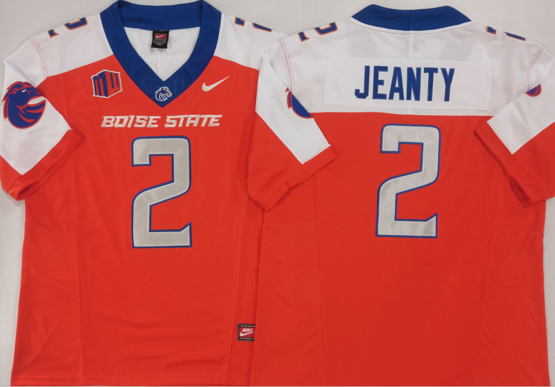 Men's Boise State Broncos Ashton Jeanty Orange Game Jersey