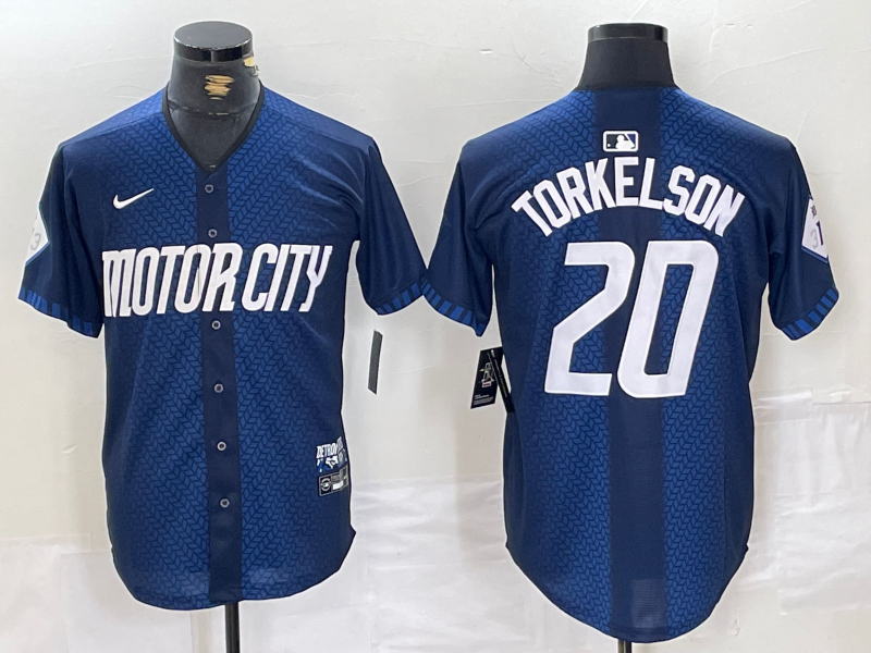 Men's Detroit Tigers Spencer Torkelson Navy 2024 City Connect Limited Player Jersey