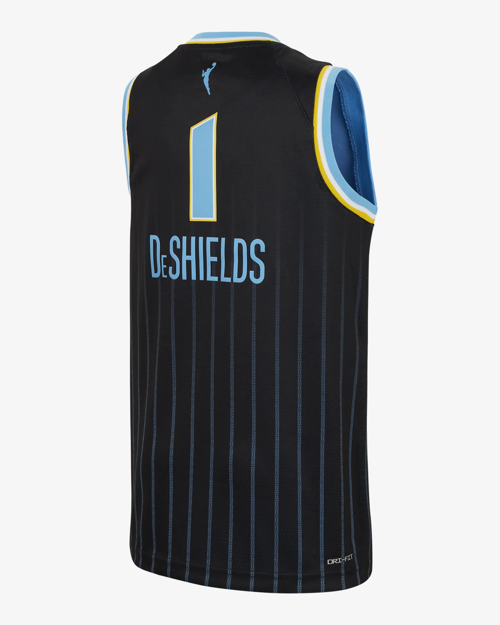 Men's Chicago Sky Diamond DeShields Black Player Jersey